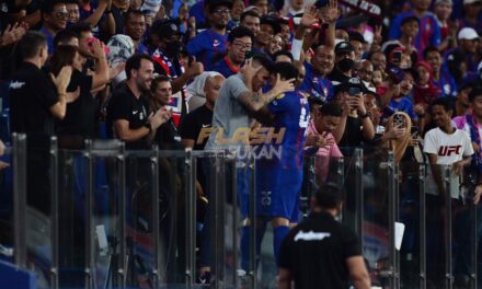 Lensa : Forestieri tidak lupa sahabat, terpa peluk Rodríguez selepas ledak gol ke-2