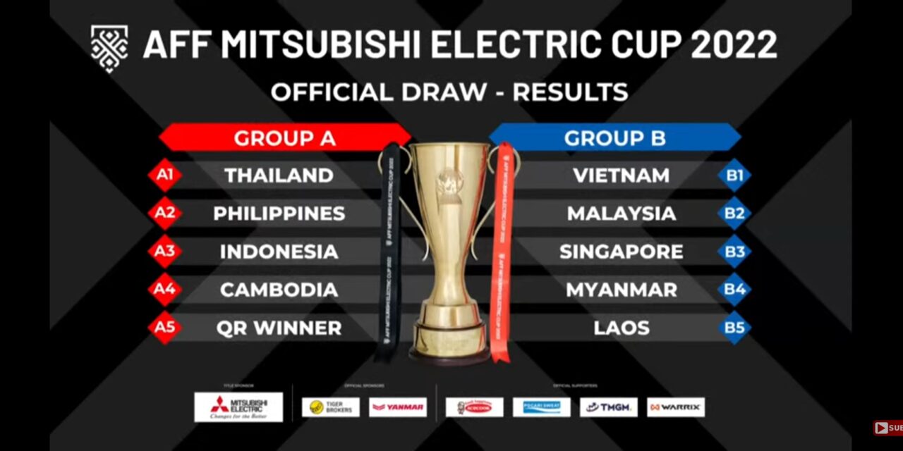 Malaysia diundi Kumpulan B Kejohanan Piala AFF Mitsubishi Electric 2022