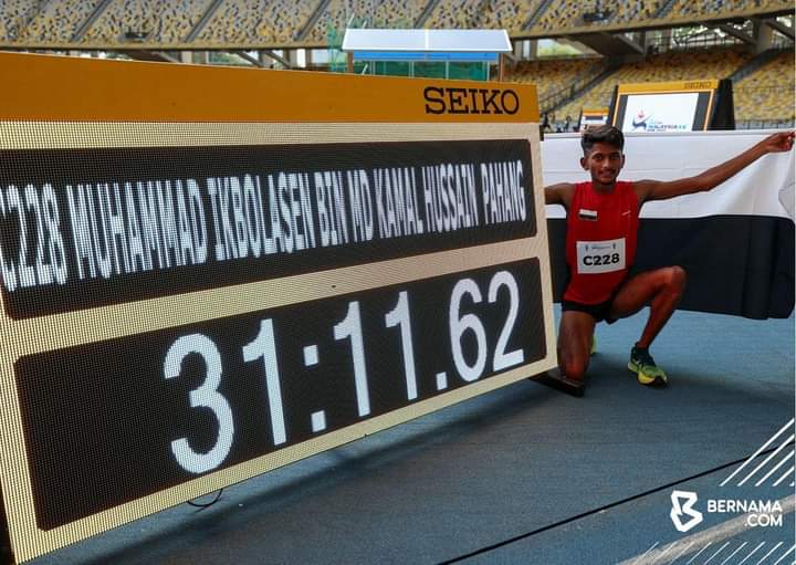 Sukma 2022 [Olahraga] : Larian bertenaga Ikbolasen tuai emas 10,000m buat Pahang