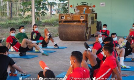 LENSA : Harimau Malaya ceria sesi latihan pertama di Yangon