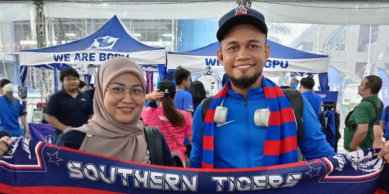 Pasangan suami isteri Fitree, Amalina sanggup terbang dari Johor Bahru demi Harimau Selatan